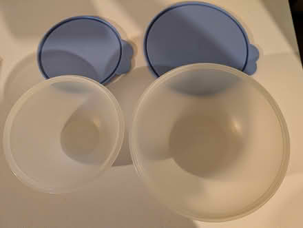 Photo of free 2 Tupperware Bowls w/lids (Sylvan Township Near Chelsea) #1