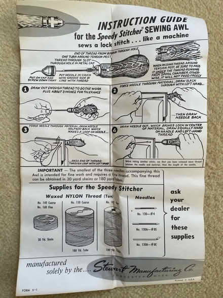 Photo of free Repair tool: Speedy Stitcher sewing awl (De Parys MK40) #3