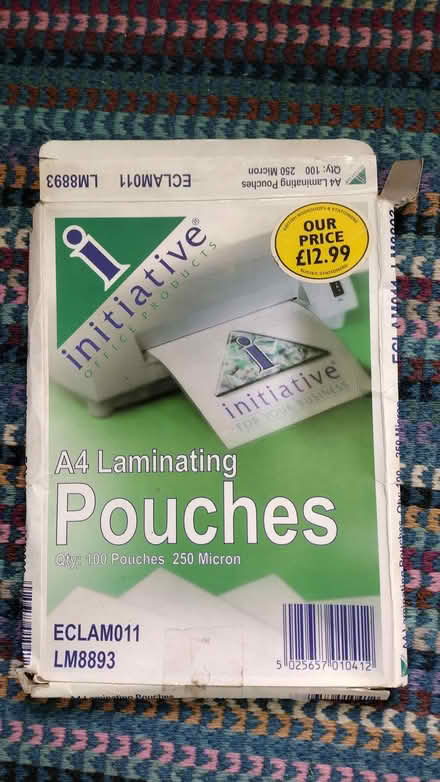 Photo of free Laminating pouches (West Marina TN38) #1