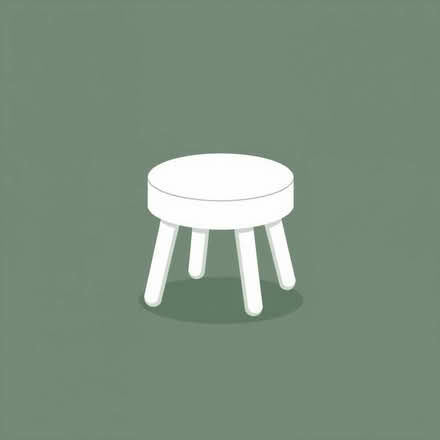 Photo of free White padded perching stool (Church Hill North B98) #1