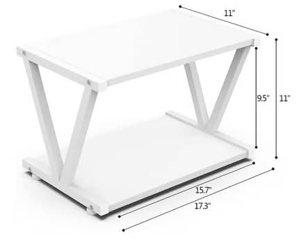 Photo of free White printer stand with wheels (East Sheen SW14) #1
