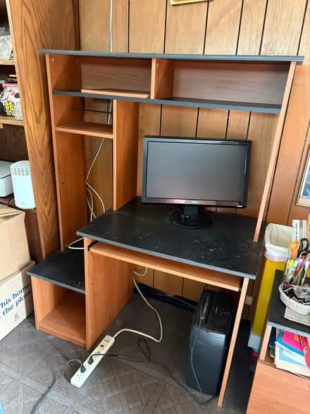 Photo of free Computer desk and monitor (Drexel Hill) #1