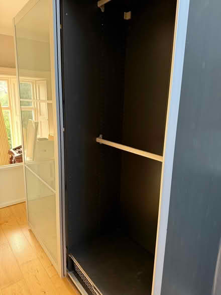 Photo of free Large grey wardrobe w glass doors (Ballybrack Shankill) #1