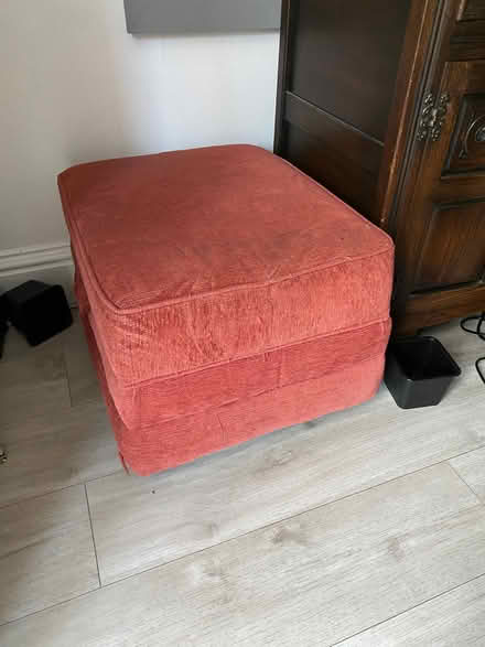 Photo of free Red pouffe (Church Hill North B98) #1