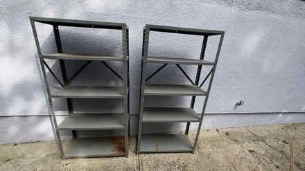 Photo of free Metal Shelves (2) (Irvington NY) #1