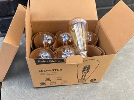 Photo of free LED bulbs - vintage style orange tint 6no. (North Ascot SL5) #1