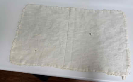 Photo of free Shaggy white cotton mat, 2’ x 3’ (Valencia Avenue, Sunnyvale) #3