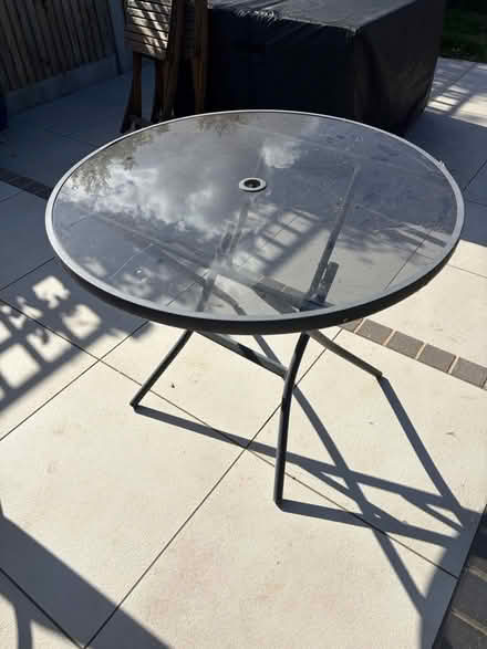 Photo of free Outdoor table, chairs and parasol (West Bergholt CO6) #3