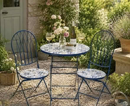 Photo of 'Bistro style' garden table and chairs (Bishops Tachbrook CV34) #1