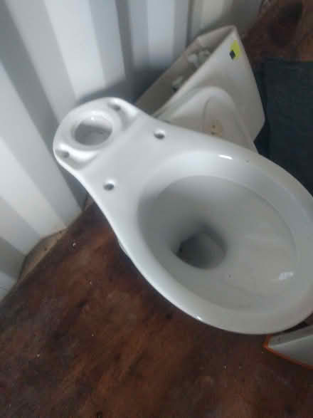 Photo of free WC pan and cistern, floor covering, steel storage trolley (North Sunderland NE68) #1