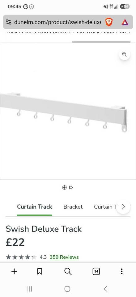 Photo of Curtain rail 140cm + (Forest Gate E7) #1
