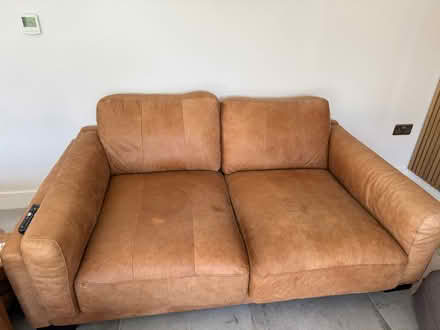 Photo of free 2 leather sofas from DFS , 4.5 years old (Leigh-on-Mendip CP BA3) #1