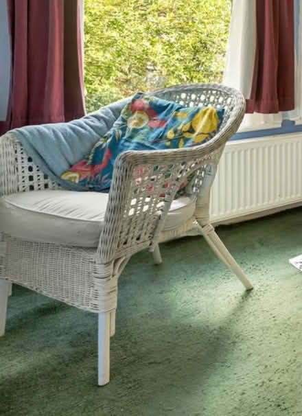 Photo of free White wicker chair (E17 5AX) #1