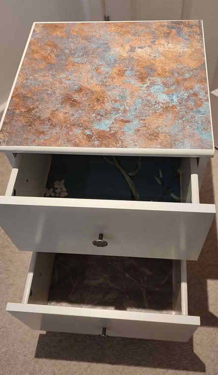 Photo of free White 2-Drawer Bedside Cabinet (Tolworth KT6) #4
