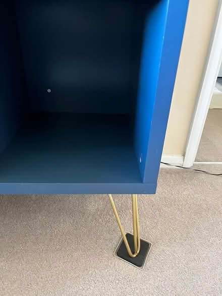 Photo of free Blue wooden cube storage (Guildford.) #3