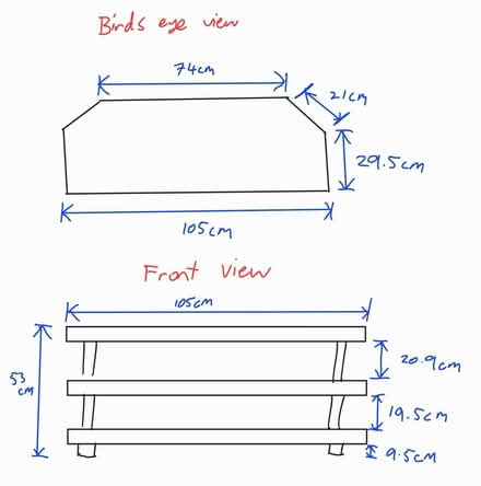 Photo of free Glass Table for TV | 3 Tier (Upper Holloway N19) #4