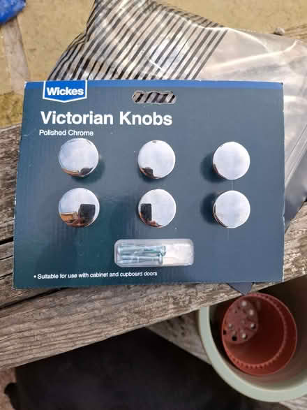 Photo of free Chrome cupboard knobs (Hailsham BN27) #1