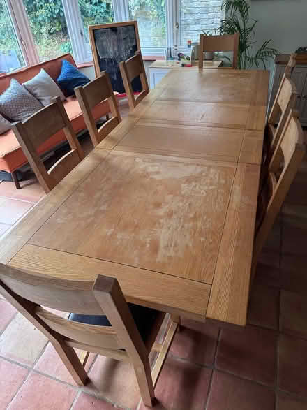 Photo of free Extendable oak dining table &chairs (Quickley Lane, Chorleywood) #2