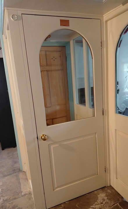 Photo of free Internal door - pine & glass (HX7) #1