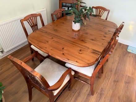 Photo of free Solid Dining Table & 6 Chairs (Hadleigh SS7) #2