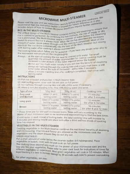 Photo of free Microwave rice cooker / multi-steamer (Aldrington BN3) #4