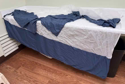 Photo of free Dust ruffle 4 Q-size bed/tablecloth (Valencia Avenue, Sunnyvale) #1