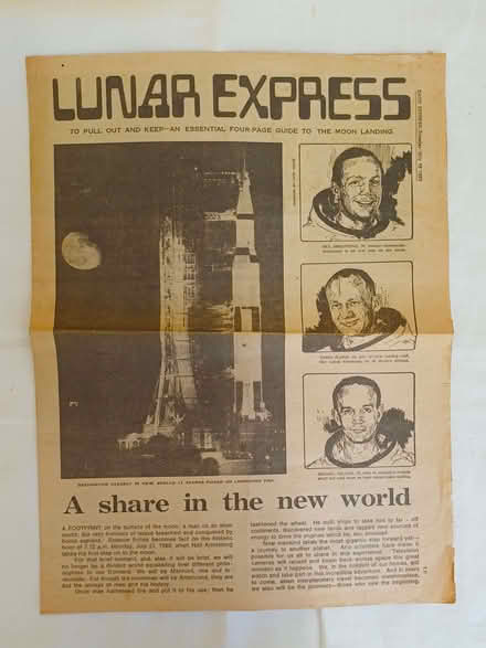 Photo of free 969 Moon Landing – Original “Lunar Express” Daily Express (Emsworth PO10) #1