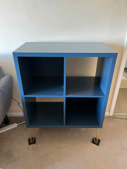 Photo of free Blue wooden cube storage (Guildford.) #1