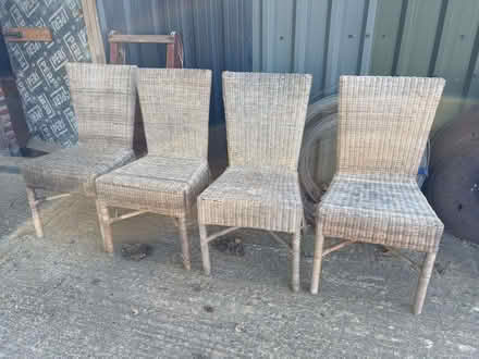 Photo of free Wicker Dining Chairs x 4 (East Mersea CO5) #1