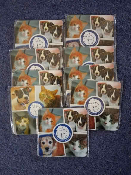 Photo of free 9 Battersea Dogs & Cats home coasters (Cheadle Hulme SK8) #1