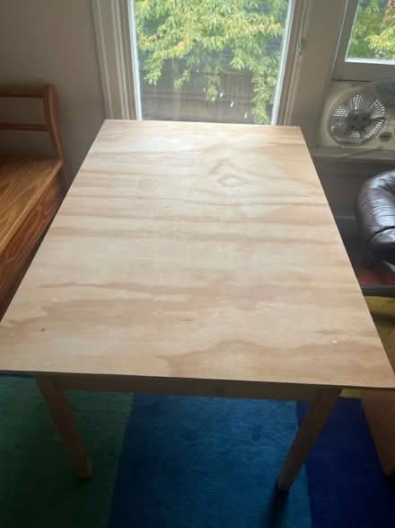 Photo of free Wood train/play table 32x48x25.5in (East Capitol Hill Miller Park) #1