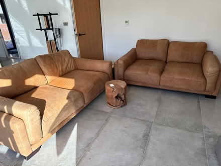 Photo of free 2 leather sofas from DFS , 4.5 years old (Leigh-on-Mendip CP BA3) #4