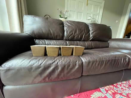 Photo of free 3 Seater leather sofa bed (Fairmilehead EH10) #3