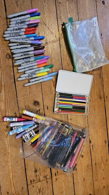 Photo of free Colouring pencils, Sharpies, pens (Mill Road CB1) #1