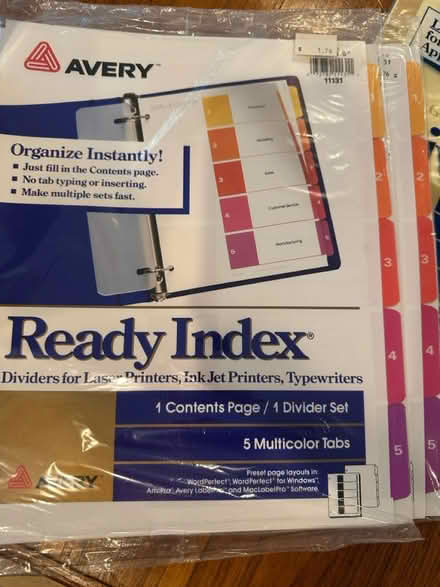 Photo of free Binder organizers (belmont/watertown line) #3