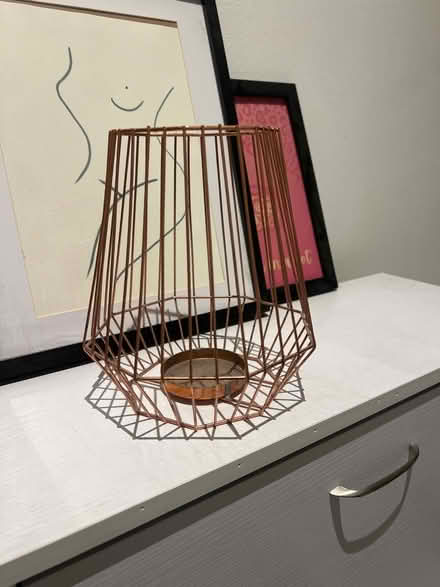 Photo of free Rose gold pillar candle holder (W12) #1