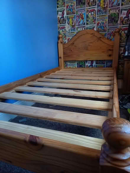 Photo of free Pine single bed & clean mattress (Coventry CV6) #1
