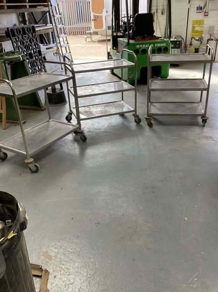 Photo of free 3 x Stainless Steel Trolleys (Mitcham's Corner CB4) #1