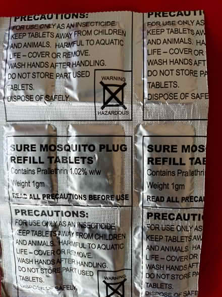Photo of free Sure Mosquito Plug Tablets (Glyne Gap TN40) #1