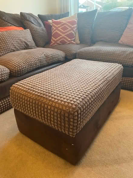 Photo of free Corner sofa and footstool (Birkenshaw BD11) #3