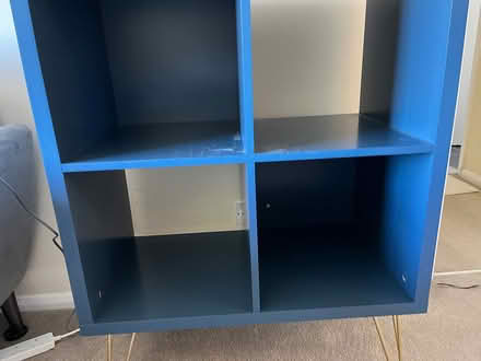 Photo of free Blue wooden cube storage (Guildford.) #4