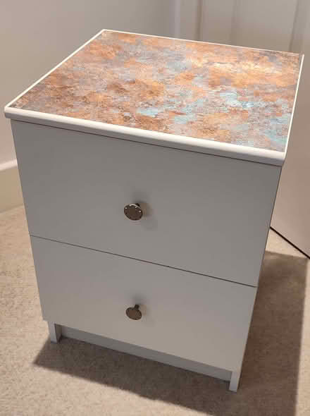 Photo of free White 2-Drawer Bedside Cabinet (Tolworth KT6) #1