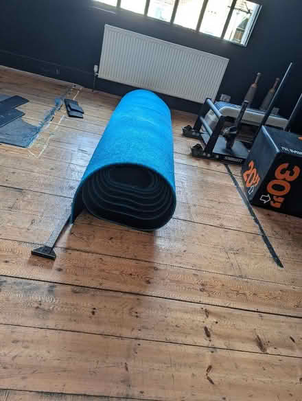 Photo of free 10m x 2m carpet with rubber mat backing - Used condition (Fort Pitt ME4) #1