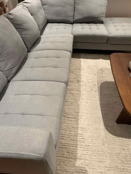 Photo of free Large grey fabric corner sofa (Toorak Rd in Camberwell) #4