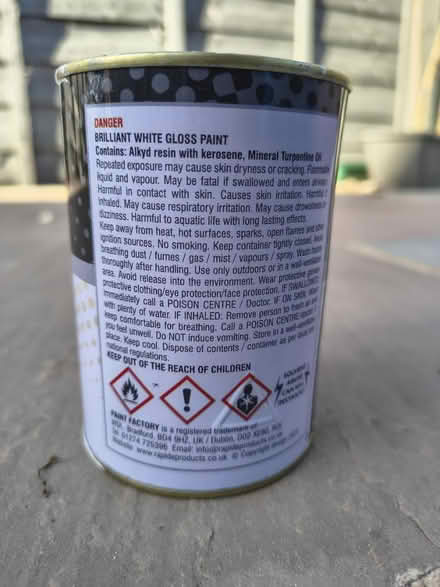 Photo of free Oil based gloss white paint (Well hall roundabout. SE9) #2