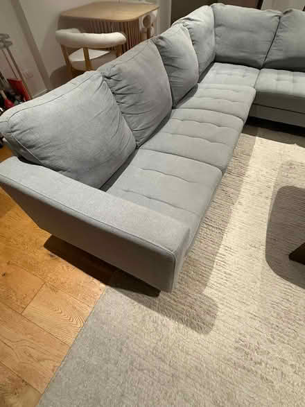 Photo of free Large grey fabric corner sofa (Toorak Rd in Camberwell) #3