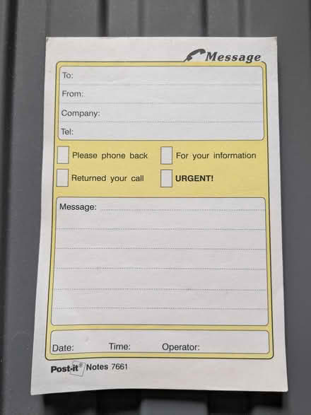 Photo of free Post-it message pad (Gosport PO12) #1