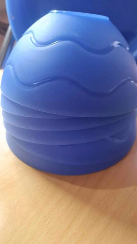 Photo of free Set of blue plastic bowls and plates (West Heath GU14) #4