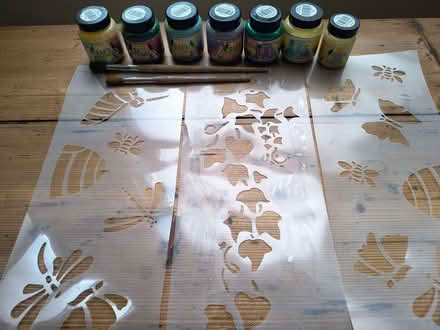 Photo of free Stencils, paint, brushes (Iffley Road OX4) #1