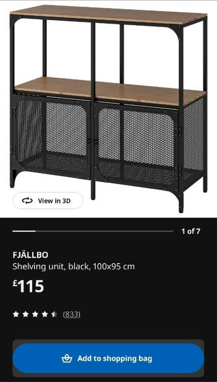 Photo of free IKEA fjallbo unit and two shelves (Ec1r 3ap) #3